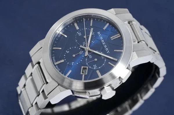 Burberry Men's Watch Chronograph The City 42mm Blue BU9363